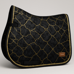 premium black and golden Saddle Pad